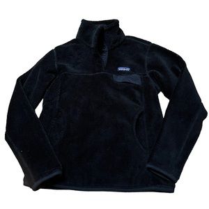 Patagonia Women's Re-Tool Snap-T Fleece Pullover Black Size Small